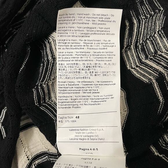 Missoni Knit Racerback Sleeveless Top Chevron Pattern Black Cream IT 48 / US 12 - Picture 8 of 12